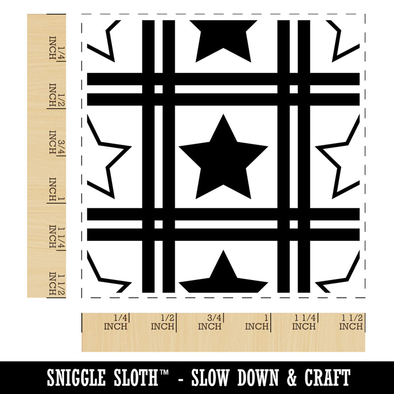 Stars Stripes Pattern Patriotic July 4 Background Self-Inking Rubber Stamp Ink Stamper