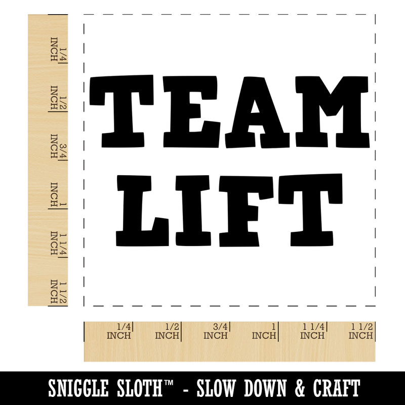 Team Lift Text Self-Inking Rubber Stamp Ink Stamper