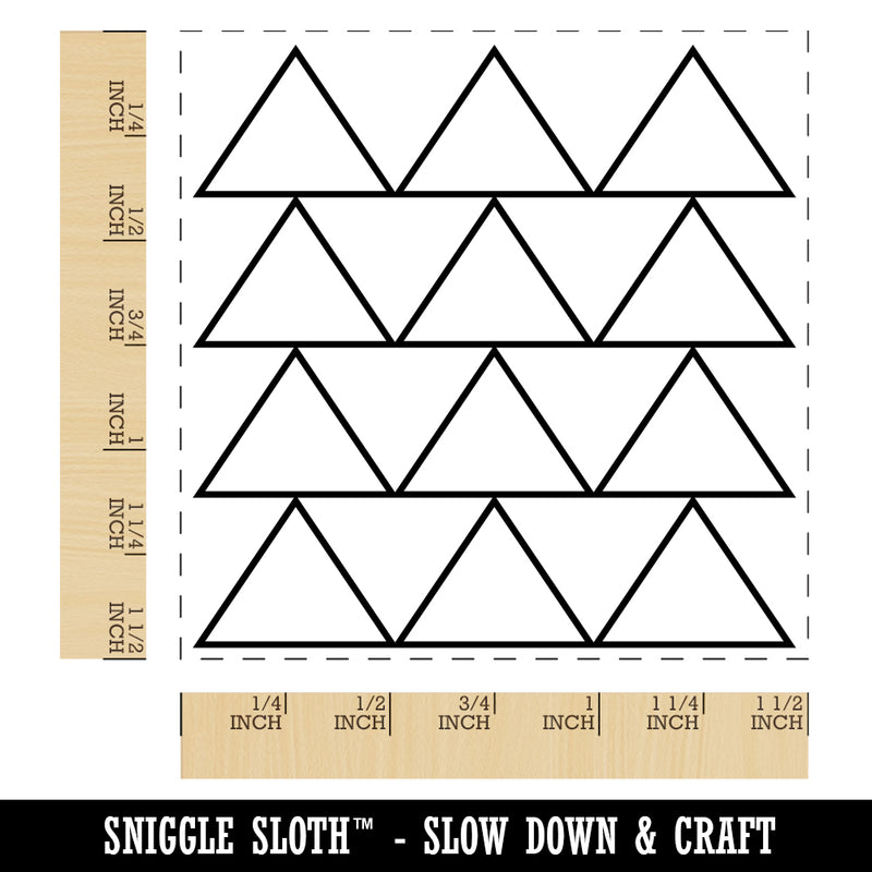 Triangle Background Self-Inking Rubber Stamp Ink Stamper