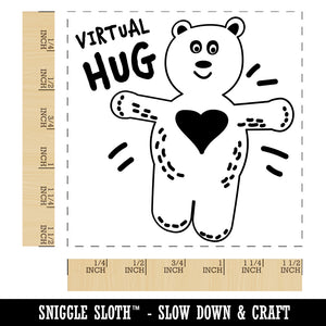 Virtual Hug Love Bear Cute Self-Inking Rubber Stamp Ink Stamper