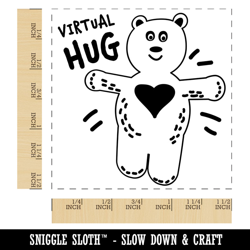 Virtual Hug Love Bear Cute Self-Inking Rubber Stamp Ink Stamper