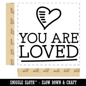 You Are Loved Heart Doodle Self-Inking Rubber Stamp Ink Stamper