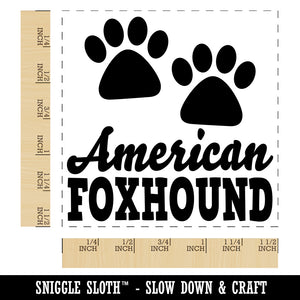 American Foxhound Dog Paw Prints Fun Text Self-Inking Rubber Stamp Ink Stamper