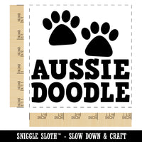 Aussiedoodle Dog Paw Prints Fun Text Self-Inking Rubber Stamp Ink Stamper