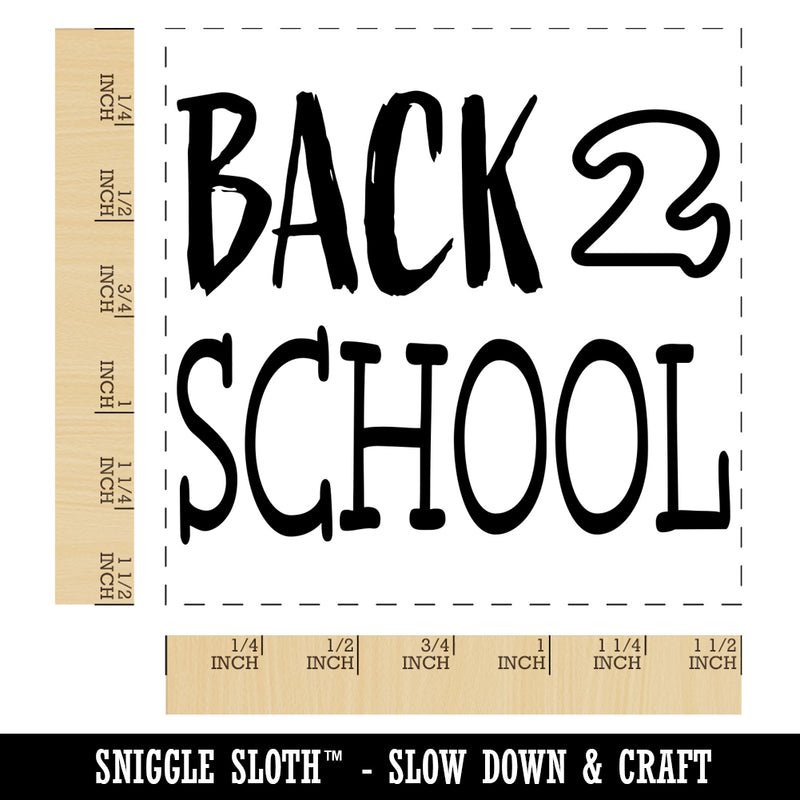 Back to School Fun Text Self-Inking Rubber Stamp Ink Stamper