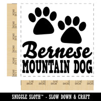 Bernese Mountain Dog Paw Prints Fun Text Self-Inking Rubber Stamp Ink Stamper