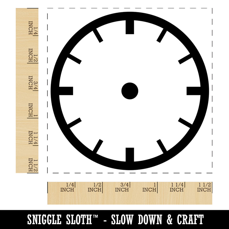 Blank Clock Telling Time Math Teacher School Self-Inking Rubber Stamp Ink Stamper