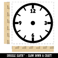 Blank Clock Telling Time Numbers Math Teacher School Self-Inking Rubber Stamp Ink Stamper