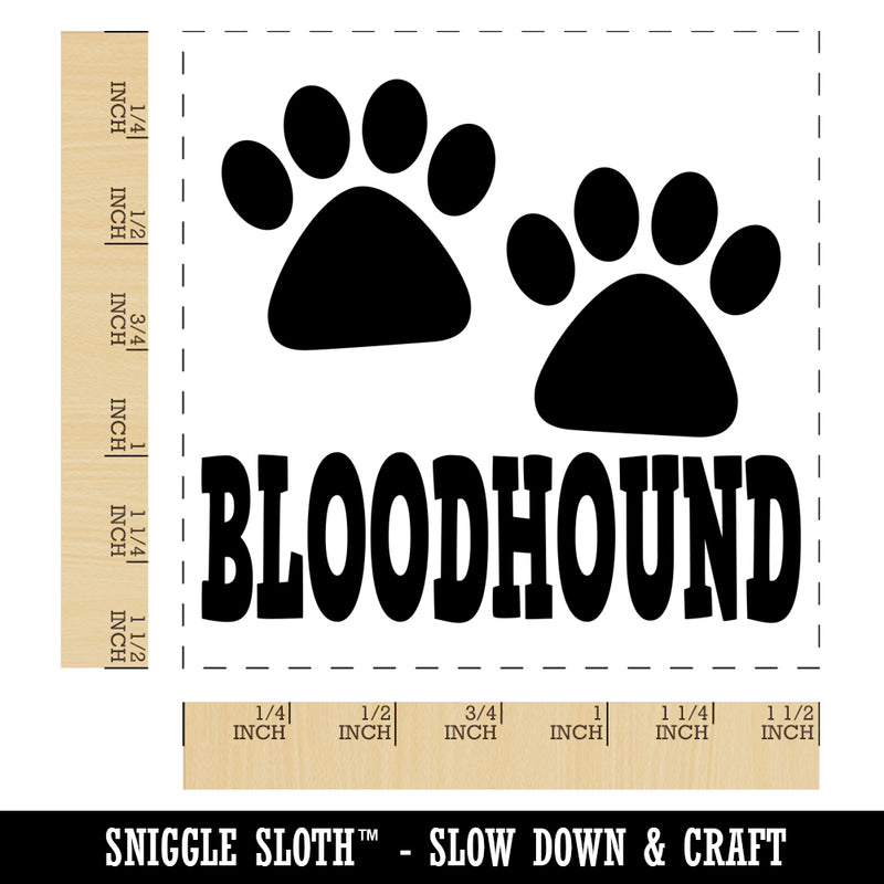 Bloodhound Dog Paw Prints Fun Text Self-Inking Rubber Stamp Ink Stamper