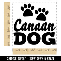 Canaan Dog Paw Prints Fun Text Self-Inking Rubber Stamp Ink Stamper