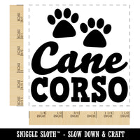 Cane Corso Dog Paw Prints Fun Text Self-Inking Rubber Stamp Ink Stamper