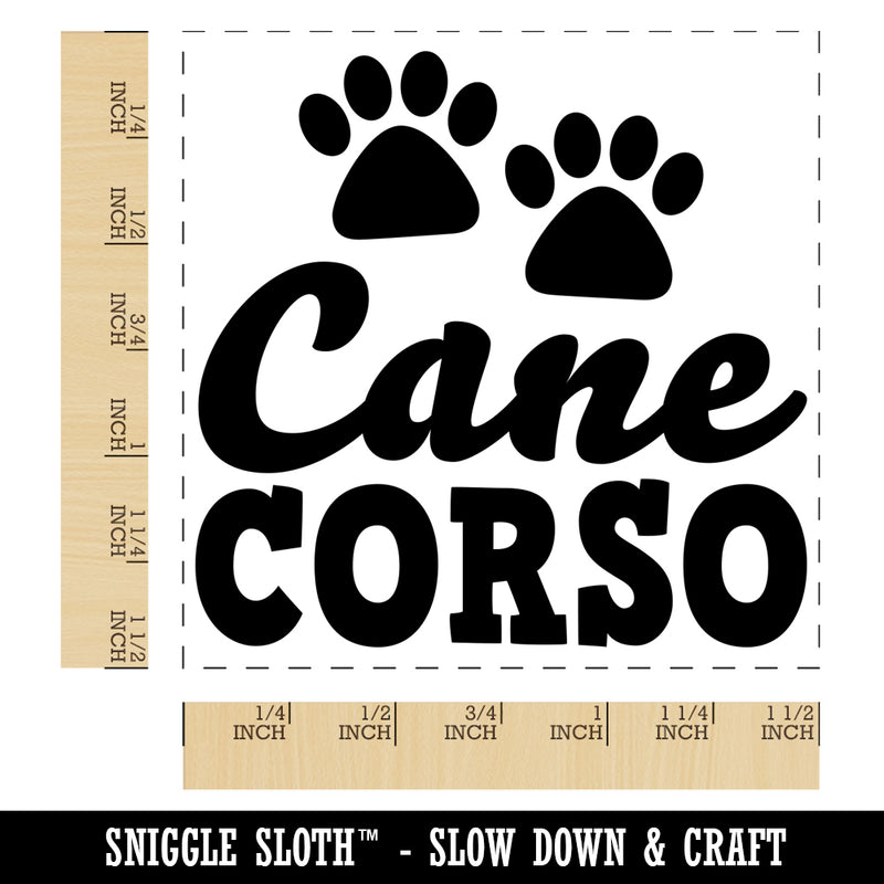 Cane Corso Dog Paw Prints Fun Text Self-Inking Rubber Stamp Ink Stamper