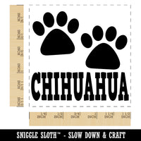 Chihuahua Dog Paw Prints Fun Text Self-Inking Rubber Stamp Ink Stamper