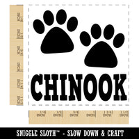Chinook Dog Paw Prints Fun Text Self-Inking Rubber Stamp Ink Stamper