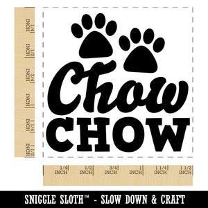 Chow Chow Dog Paw Prints Fun Text Self-Inking Rubber Stamp Ink Stamper