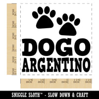 Dogo Argentino Dog Paw Prints Fun Text Self-Inking Rubber Stamp Ink Stamper
