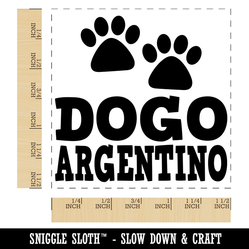 Dogo Argentino Dog Paw Prints Fun Text Self-Inking Rubber Stamp Ink Stamper