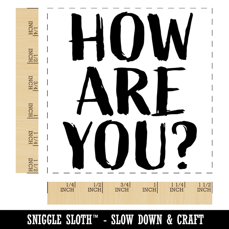 How Are You Sketchy Fun Text Self-Inking Rubber Stamp Ink Stamper