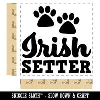 Irish Setter Dog Paw Prints Fun Text Self-Inking Rubber Stamp Ink Stamper