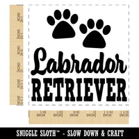 Labrador Retriever Dog Paw Prints Fun Text Self-Inking Rubber Stamp Ink Stamper