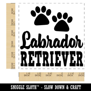 Labrador Retriever Dog Paw Prints Fun Text Self-Inking Rubber Stamp Ink Stamper