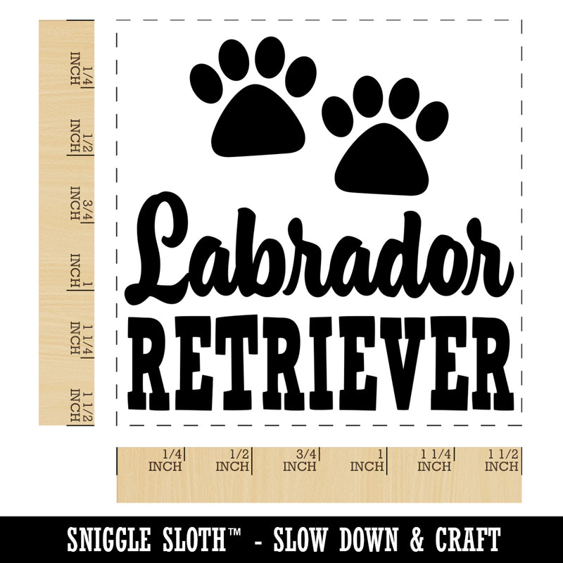 Labrador Retriever Dog Paw Prints Fun Text Self-Inking Rubber Stamp Ink Stamper