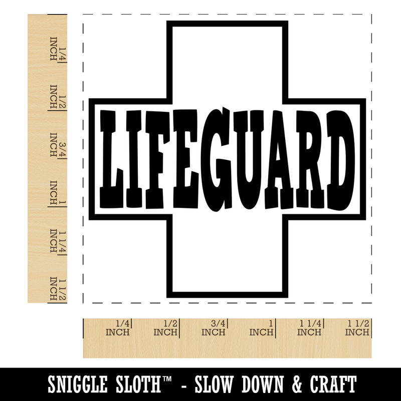 Lifeguard with Cross Fun Text Self-Inking Rubber Stamp Ink Stamper