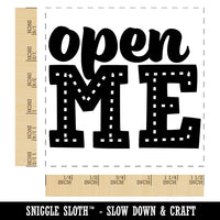 Open Me Fun Text Self-Inking Rubber Stamp Ink Stamper