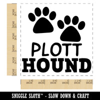 Plott Hound Dog Paw Prints Fun Text Self-Inking Rubber Stamp Ink Stamper