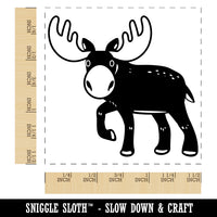Cartoon Moose Self-Inking Rubber Stamp Ink Stamper
