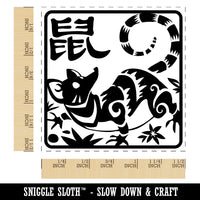 Chinese Zodiac Rat Self-Inking Rubber Stamp Ink Stamper