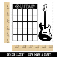 Electric Bass Guitar Chord Chart Self-Inking Rubber Stamp Ink Stamper