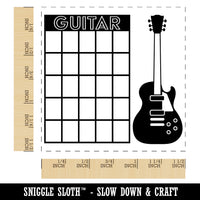 Electric Guitar Chord Chart Self-Inking Rubber Stamp Ink Stamper