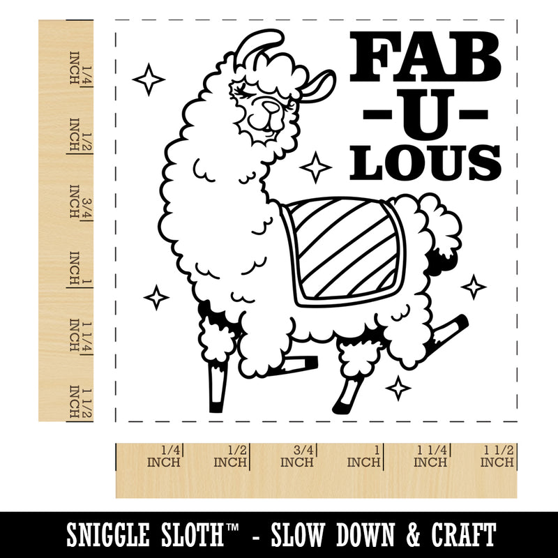 Fabulous Sassy Alpaca Self-Inking Rubber Stamp Ink Stamper
