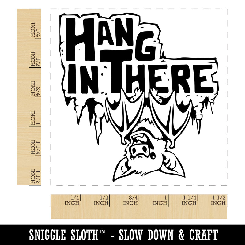 Hang in There Bat Self-Inking Rubber Stamp Ink Stamper