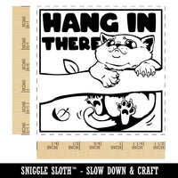 Hang in There Cat Self-Inking Rubber Stamp Ink Stamper