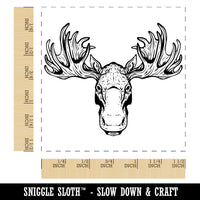 Moose Head Self-Inking Rubber Stamp Ink Stamper