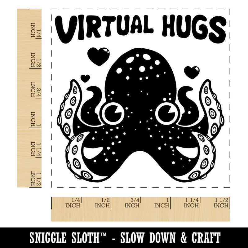 Octopus Virtual Hugs Self-Inking Rubber Stamp Ink Stamper