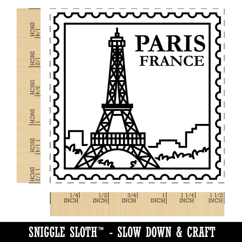 Paris France Eiffel Tower Destination Travel Self-Inking Rubber Stamp Ink Stamper