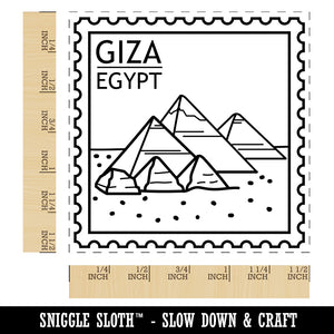 Pyramids of Giza Egypt Destination Travel Self-Inking Rubber Stamp Ink Stamper
