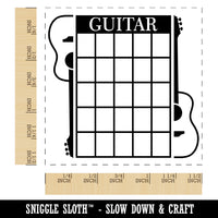 Split Acoustic Guitar Chord Chart Self-Inking Rubber Stamp Ink Stamper