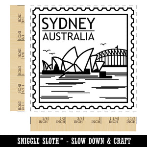 Sydney Opera House Australia Destination Travel Self-Inking Rubber Stamp Ink Stamper