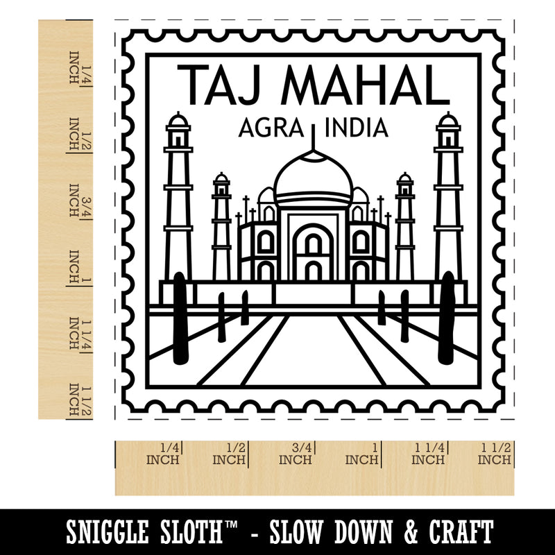 Taj Mahal Agra India Destination Travel Self-Inking Rubber Stamp Ink Stamper