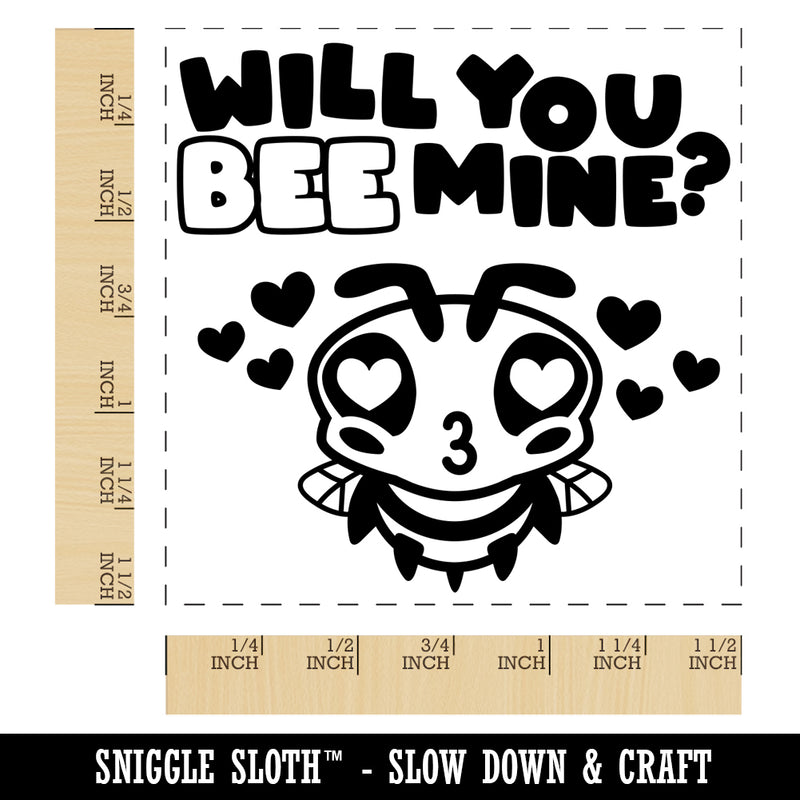 Will You Bee Mine Self-Inking Rubber Stamp Ink Stamper