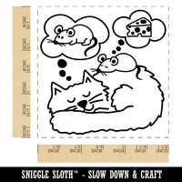 Cat and Mouse Sleeping Dreaming Self-Inking Rubber Stamp Ink Stamper