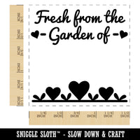 Fresh From The Garden Of with Hearts Self-Inking Rubber Stamp Ink Stamper