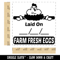 Laid On Date Farm Fresh Eggs Chicken Self-Inking Rubber Stamp Ink Stamper