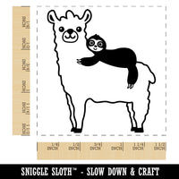 Llama and Sloth Best Friends Alpaca Self-Inking Rubber Stamp Ink Stamper