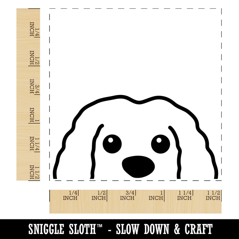 Peeking Doggy Dog Puppy Self-Inking Rubber Stamp Ink Stamper