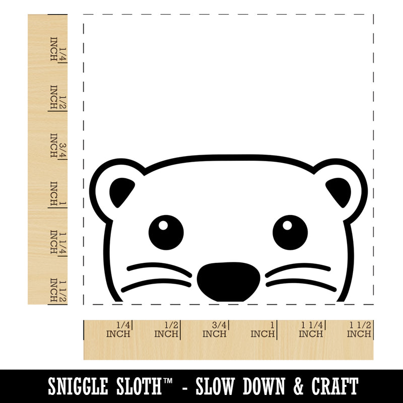 Peeking Otter Self-Inking Rubber Stamp Ink Stamper